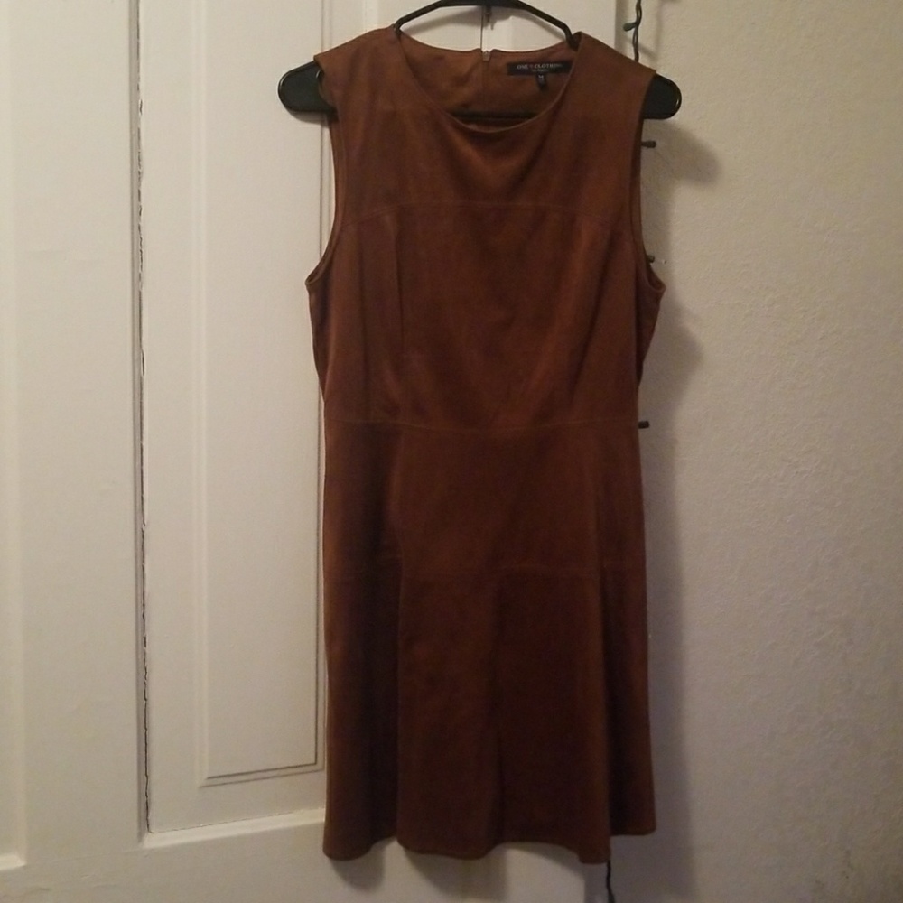 Tan Suede Mini Dress